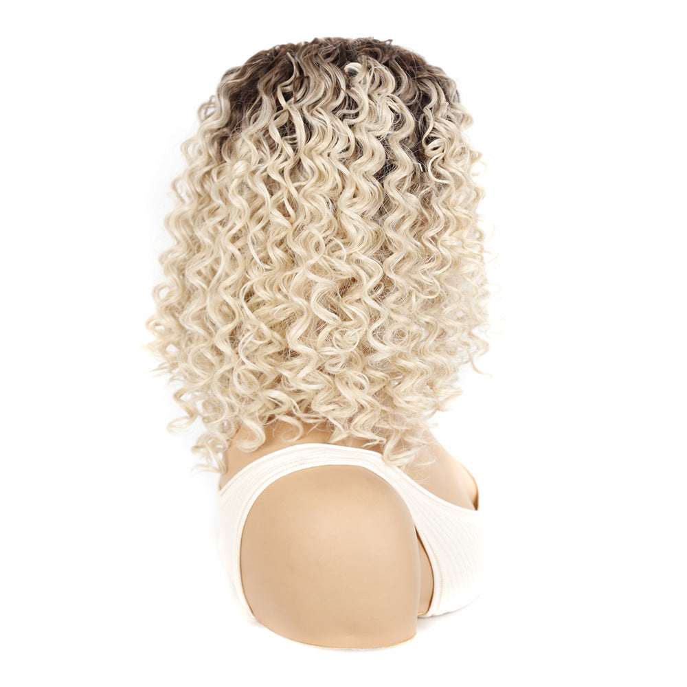 Women's Export African Head Cover Fluffy Small Wig Short Curly Hair