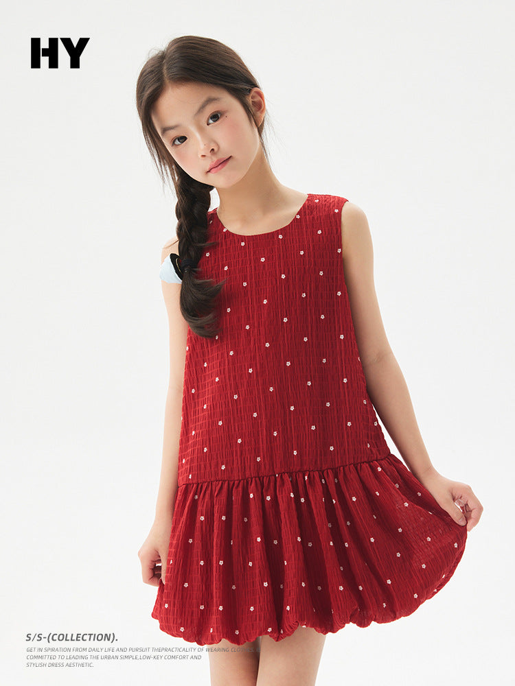 Children's Fashionable Princess Summer Korean Medium Big Children's Dress