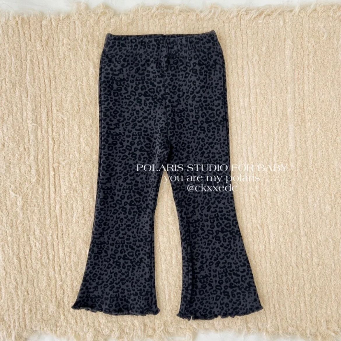 Children's Clothing Leopard Print Bell-bottom Western Style Casual Outer Wear Trousers Children's Pants