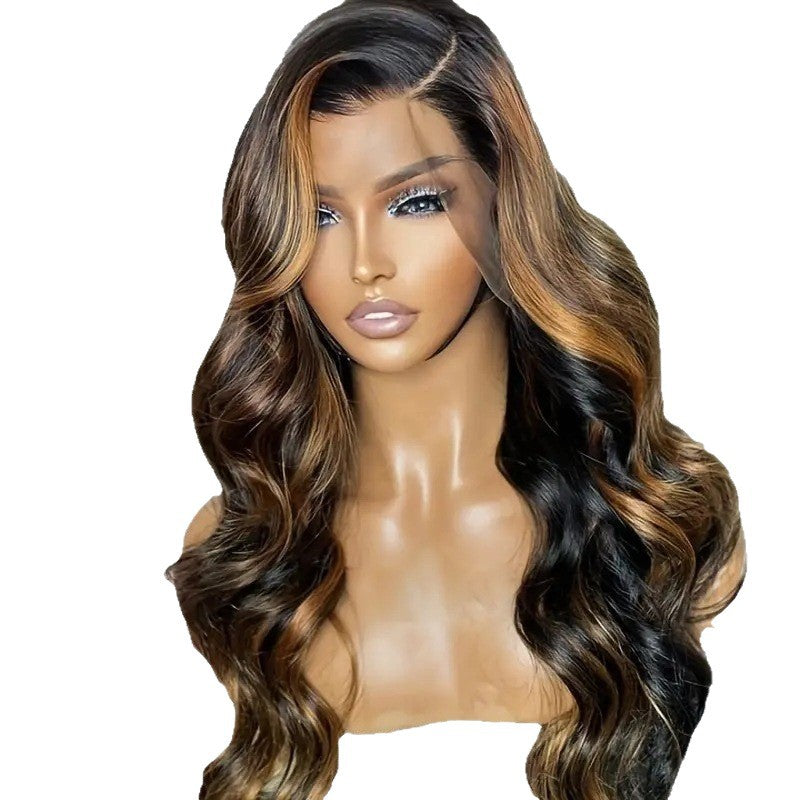Front Lace Fashion Piano Color Big Wig Long Curls