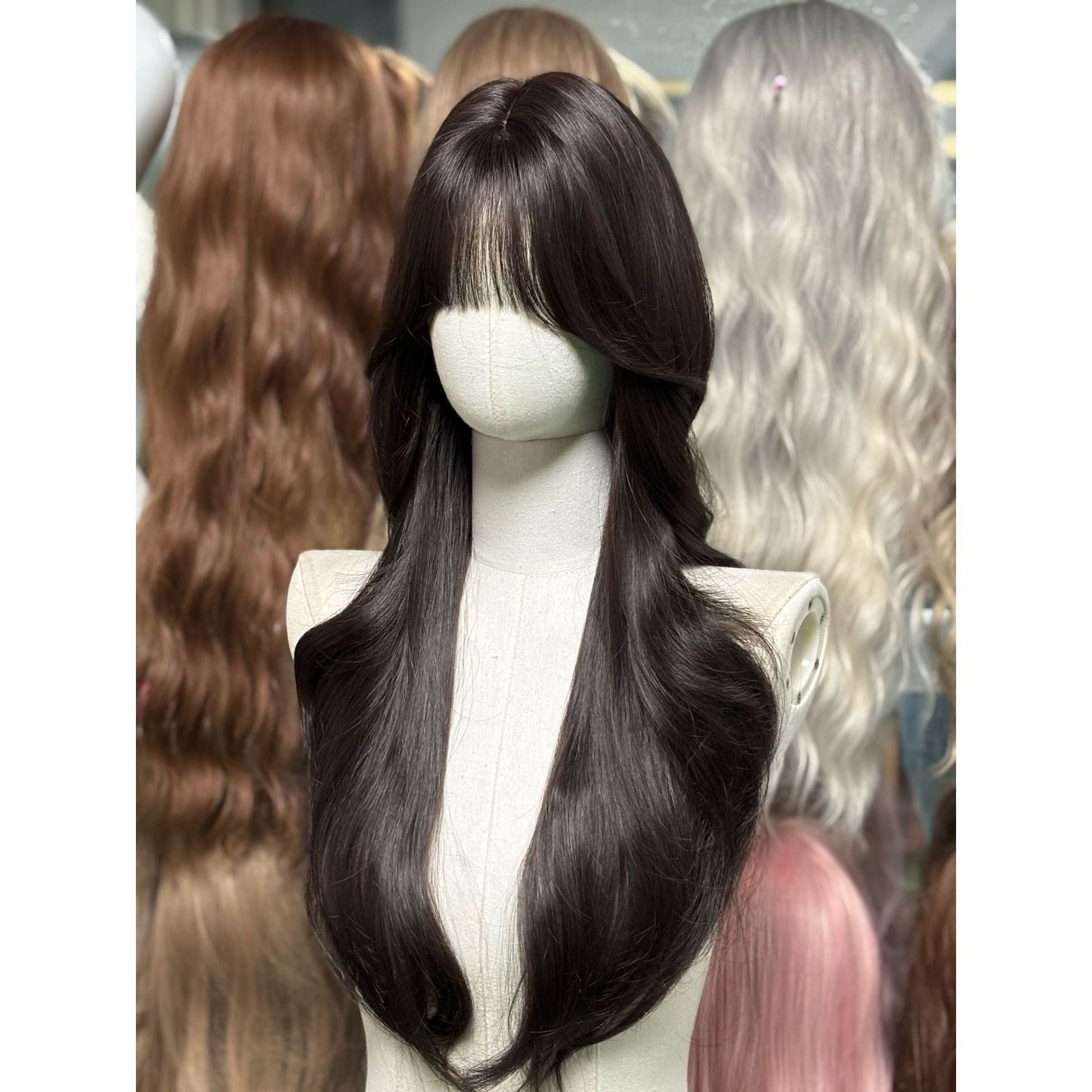 Hair Straight Curly Big Wave Realistic Wig Long Curls