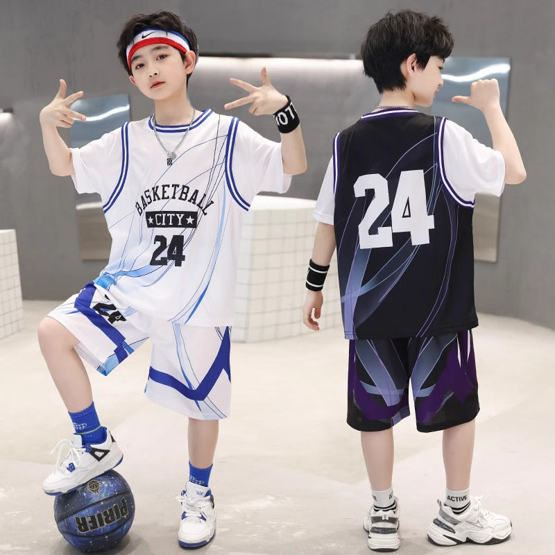 Children's Kobe Basketball Wear Summer T-shirt Jersey Medium Large Sports Fake Children's Suit