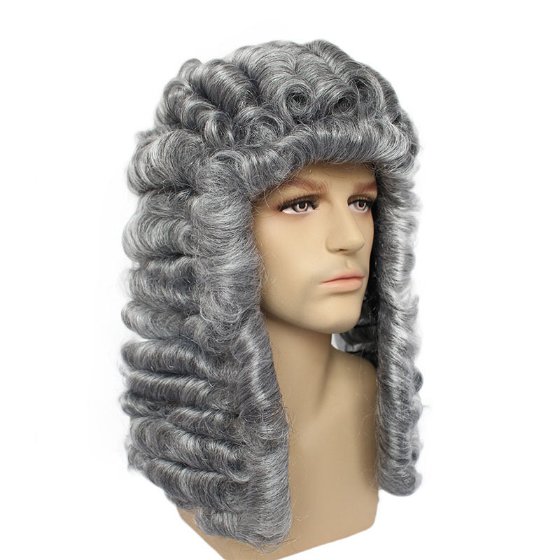 Judge Head Cover Ball Party Holiday Cos Wig