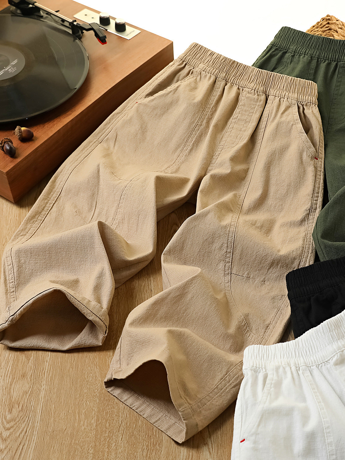 Children's Straight Casual Summer Cotton Linen Trousers P Children's Pants