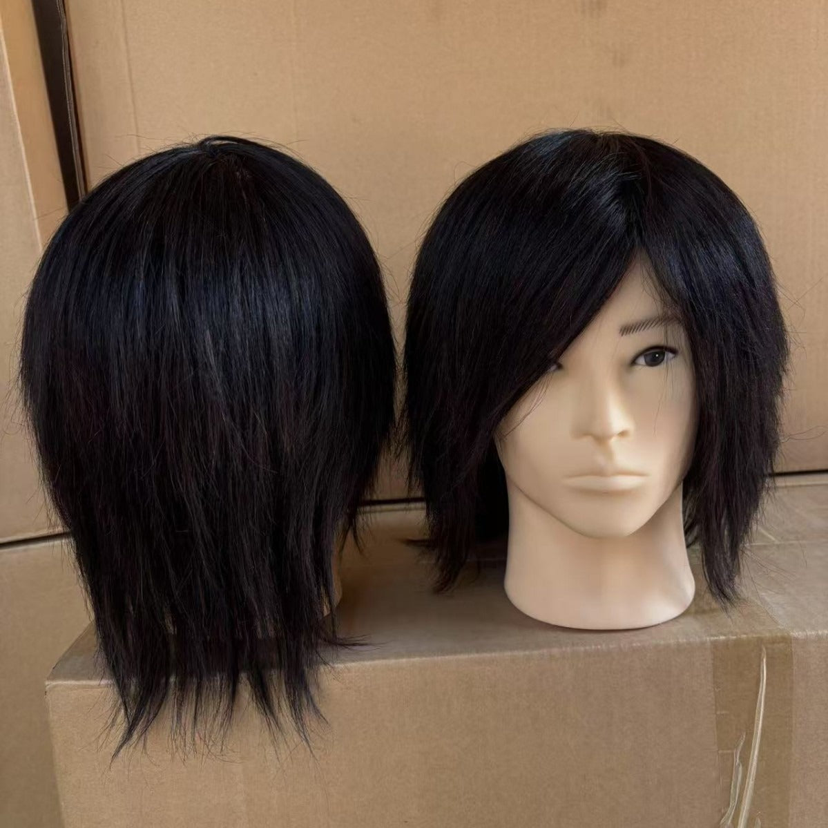 Men's Apprentice Practice Hair Cutting Special Real Human Mannequin Head Other Wig