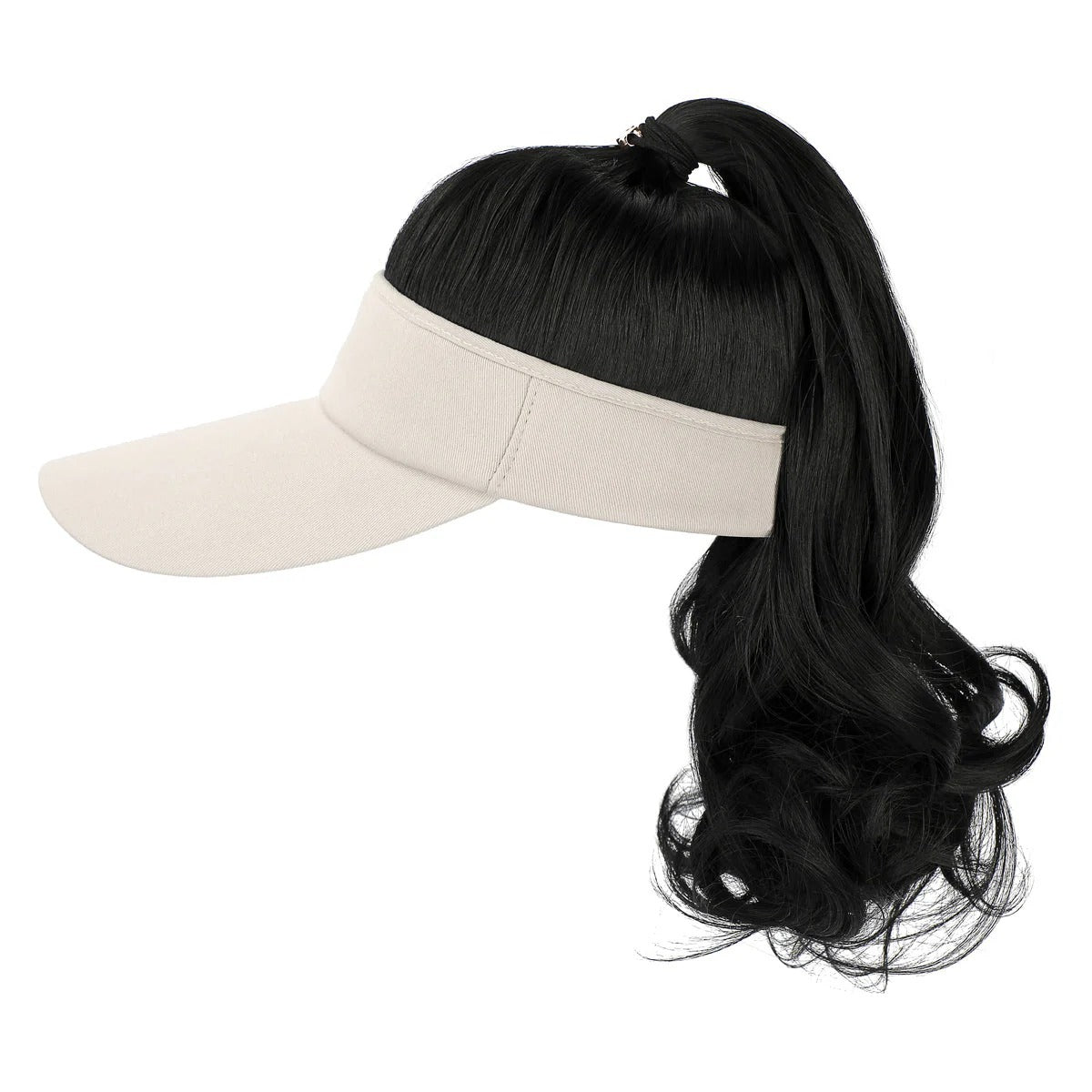Personality Horse Tail Wavy Roll Pink Wig Ponytail