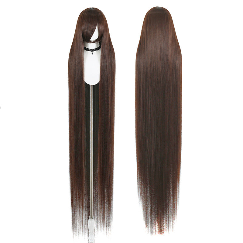 Five Corn Stigma Universal Curly Hair Bangs Optional Colorful Long Straight Wig