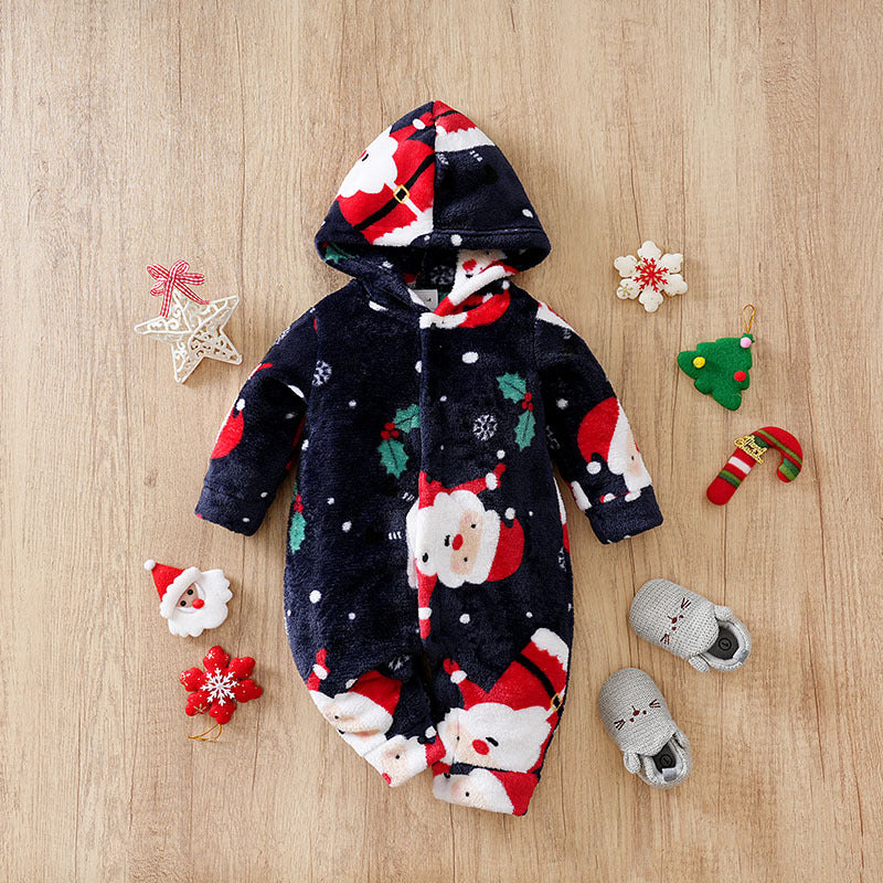 Winter Flannel Jumpsuit Cartoon Fleece-lined Going Out Jumpsuit, Climbing Suit