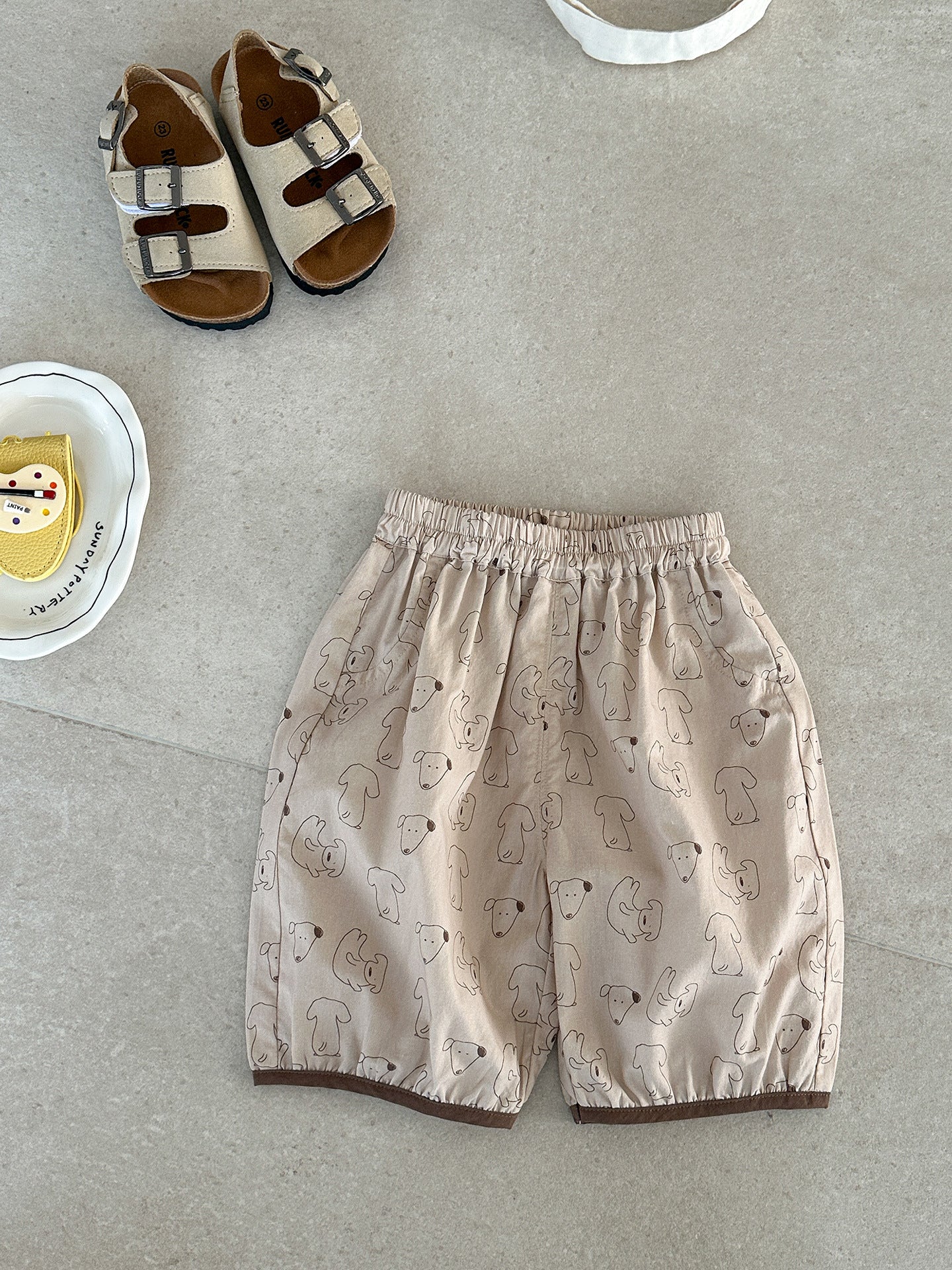 Cropped Trousers Cotton Thin Breathable Clothing Korean Children's Pants