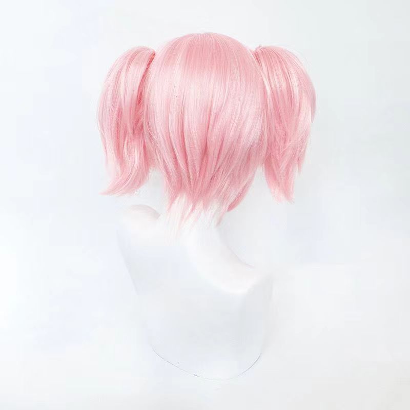 Deer Eye Round Small Pink Jaws Clamp Short Cos Wig