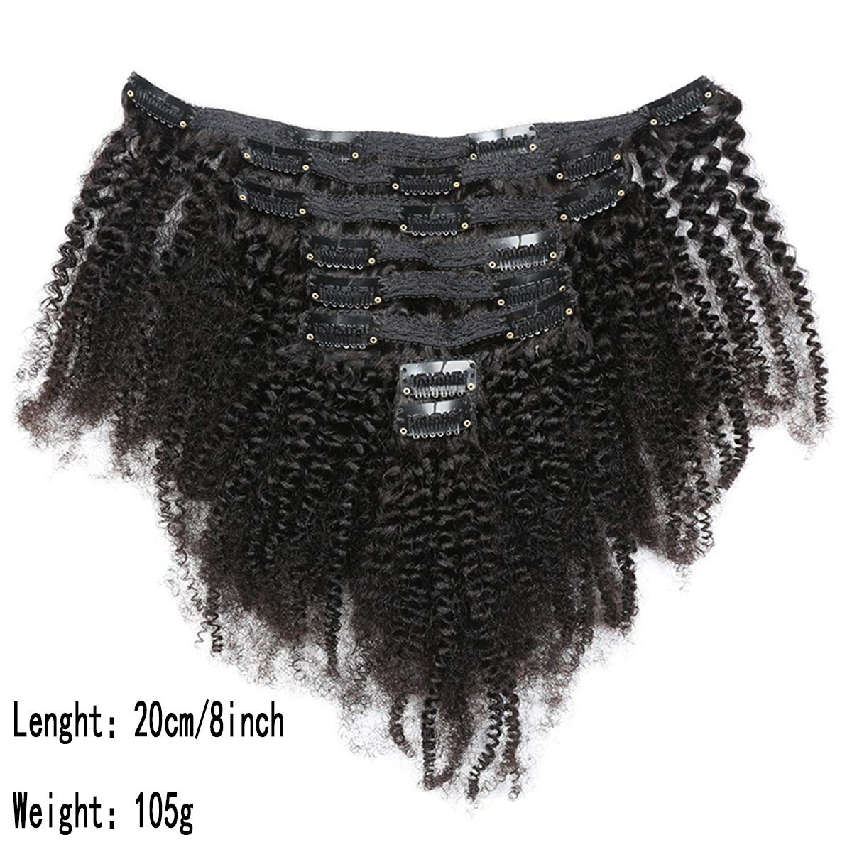 Clip Set Card Curly Hair African Small Volume Wig