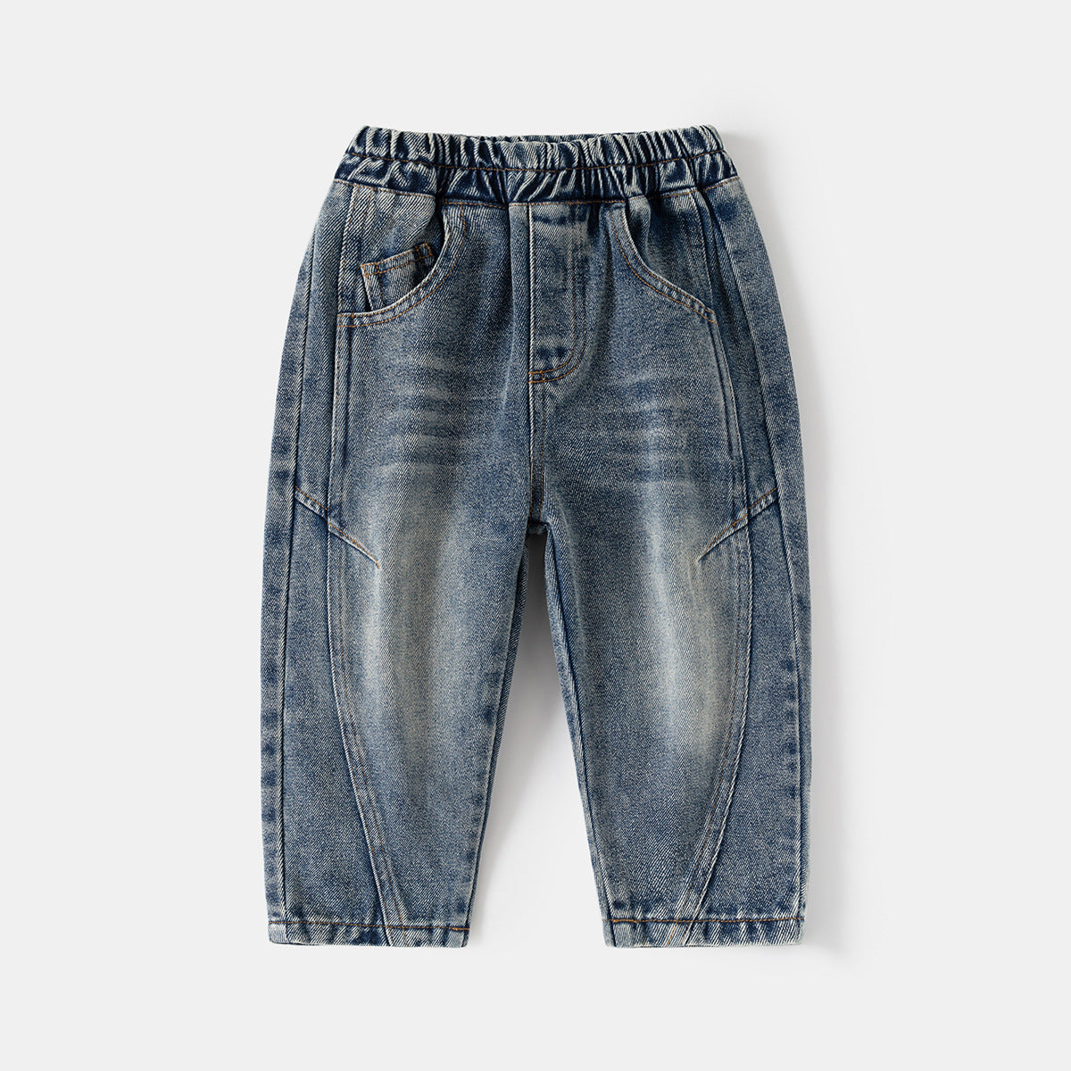 Children's Spring Machete Jeans Washed Denim Loose Korean Children's Pants