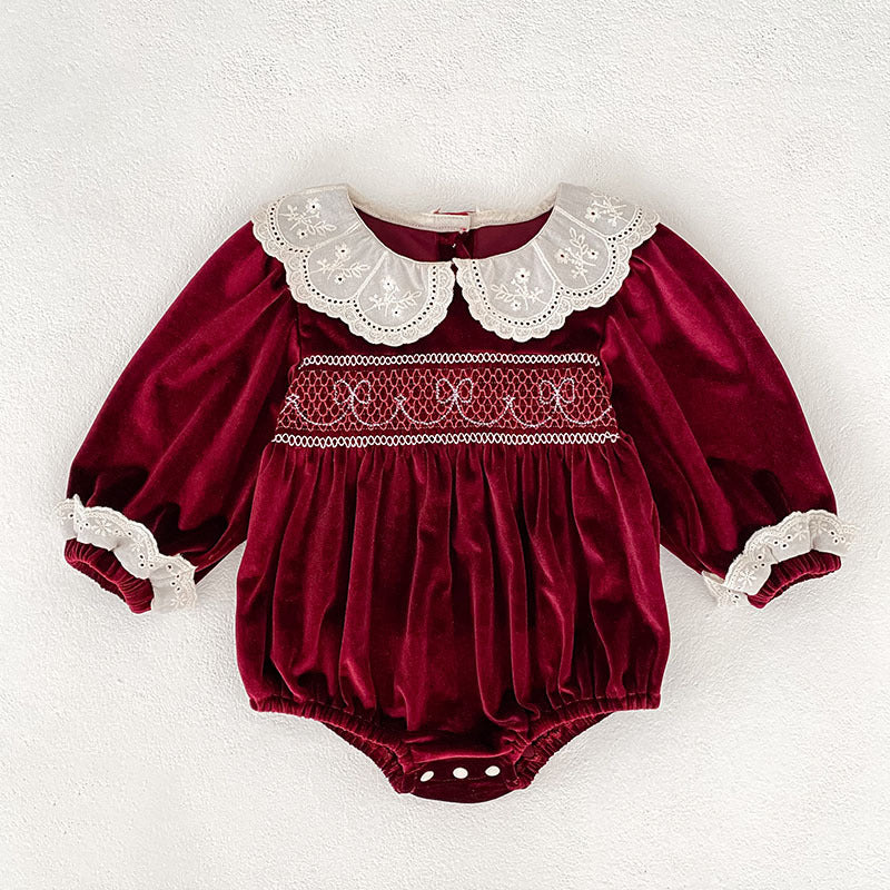 Veet Long Sleeves Rompers Romper Sisters Children's Dress