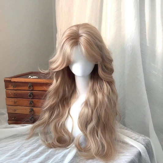 Medium Points Milk White Rice Golden Eggs Egg Roll Long Wig