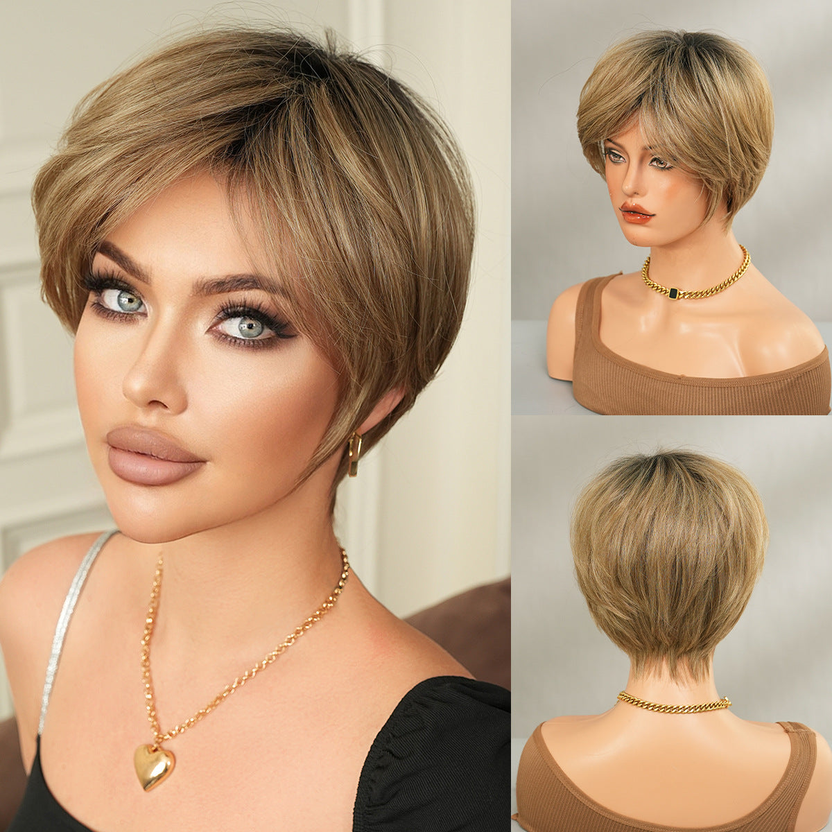 Women's Options Elf Mother Layered Short Mechanism Chemical Fiber Other Wig