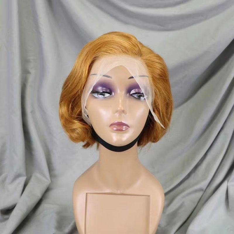 Frontal Pixie Bob Human Color Lace Real Hair Wig