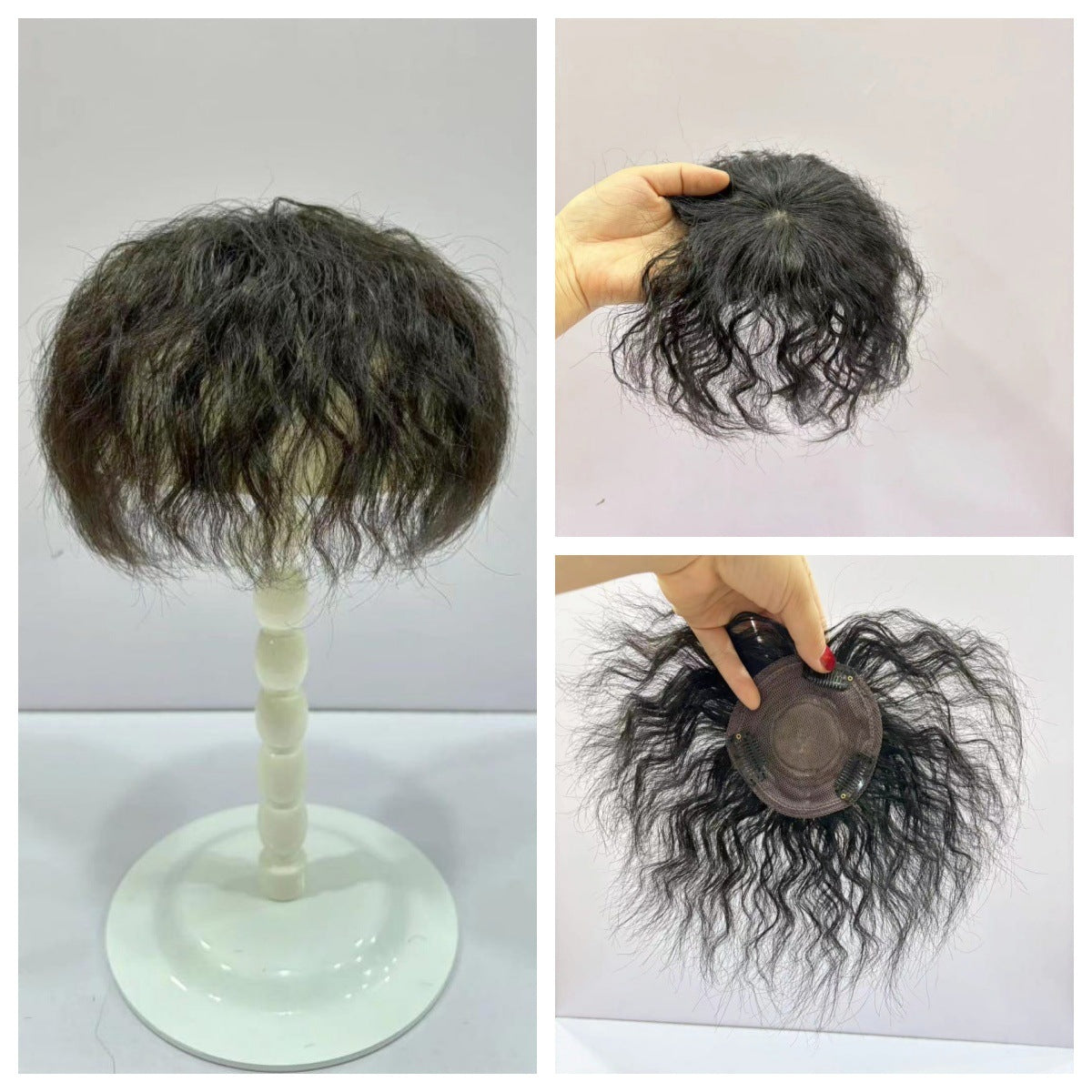 Short Volume Small Hair Piece Real Supplementing Corn Fluffy Simulation Wig