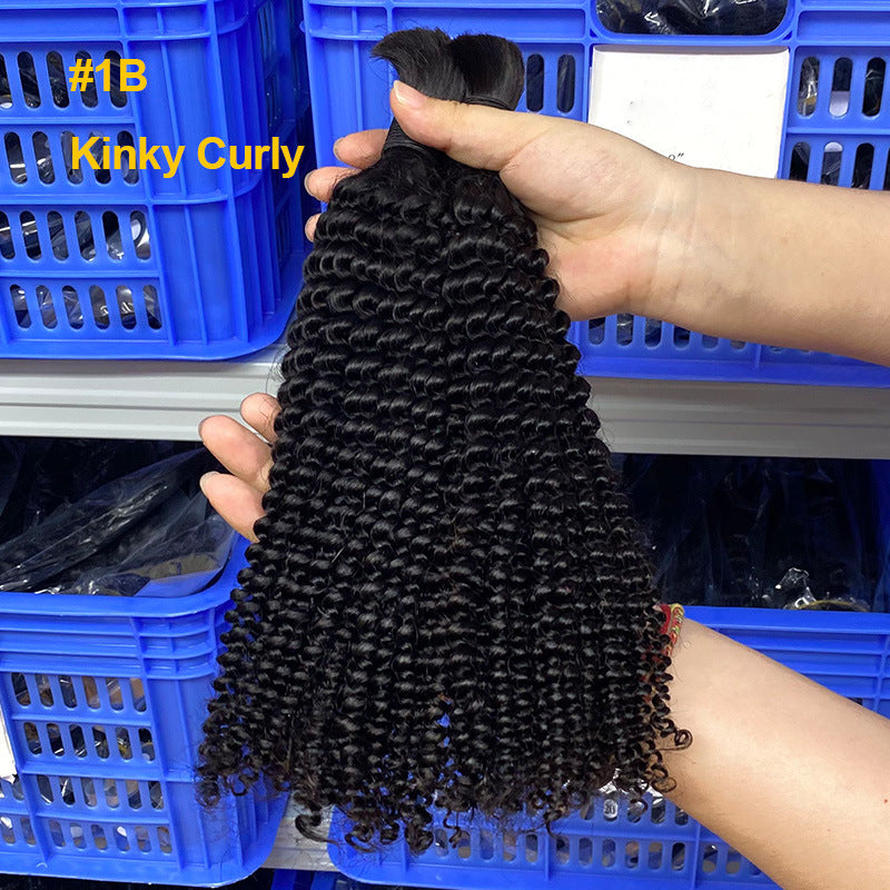 Innovative Charming Casual Human Bulk Band Real Hair Wig