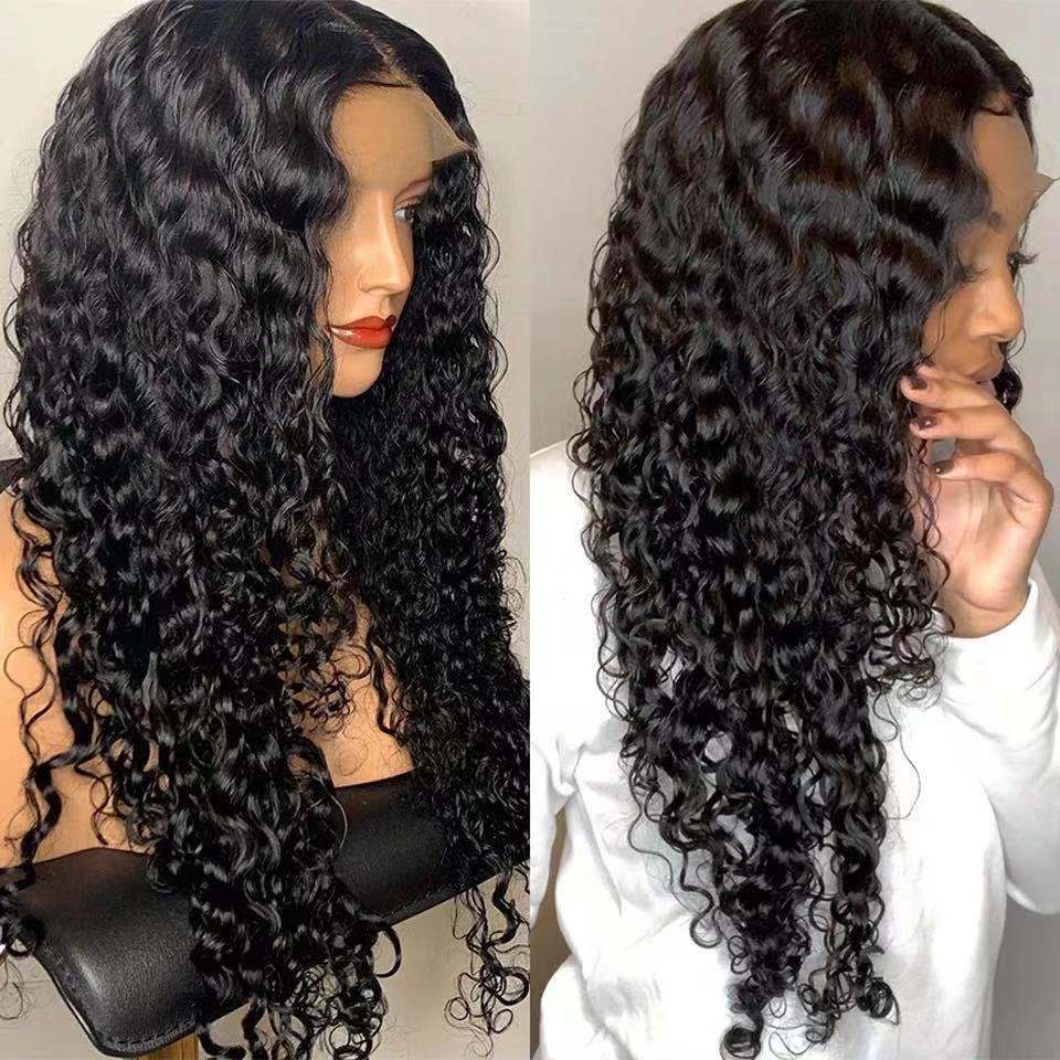Hair Front Lace Medium Chemical Fiber Wig Long Curls
