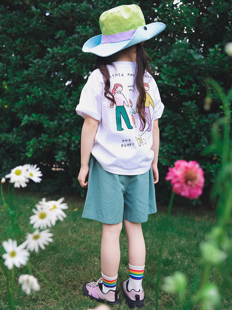 Children's Short-sleeved Summer Family Clothes Cotton Coat Children's T-shirt