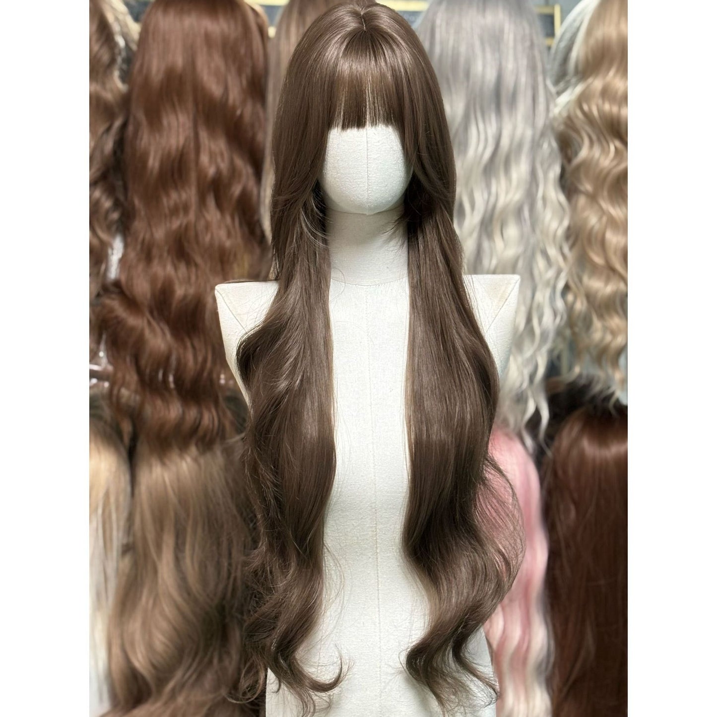 Hair Straight Curly Big Wave Realistic Wig Long Curls
