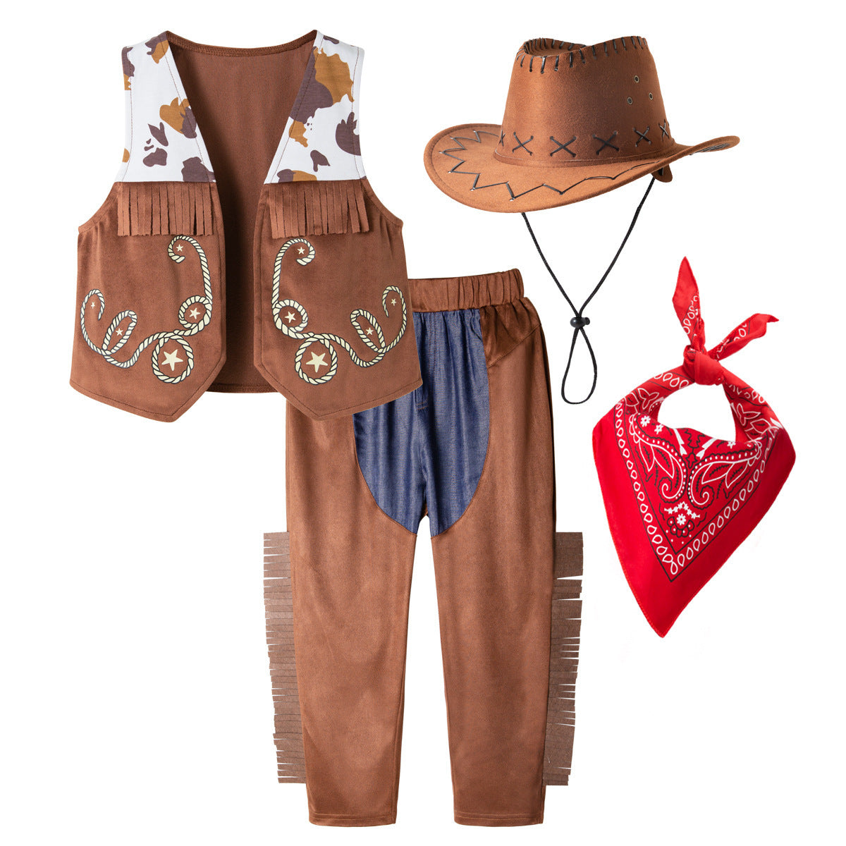 Children's Denim Holiday Clothes Boys Corner Performance Wear Vest Children's Suit