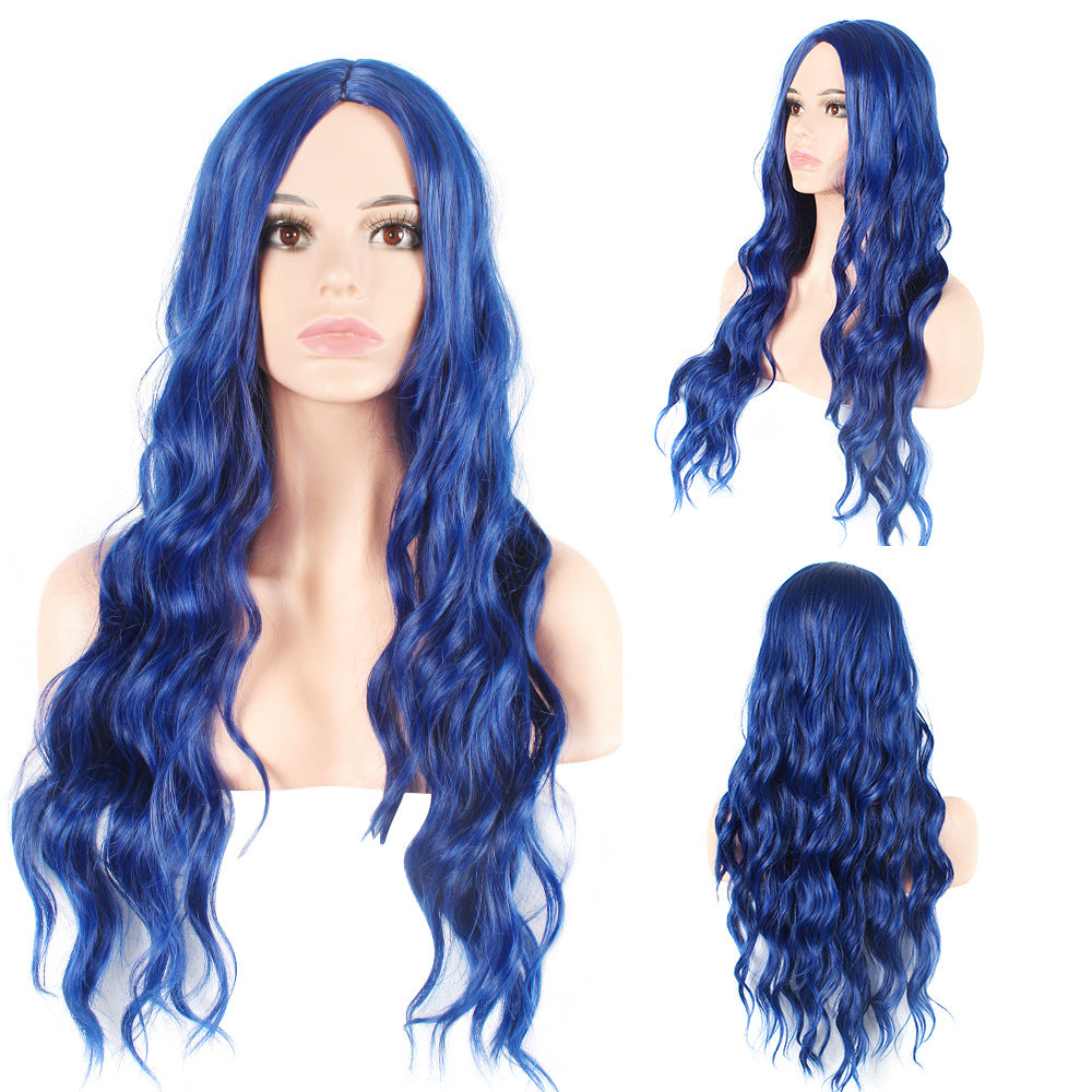 Women's Dyed Curly Hair Synthetic Wigs Corn Wig Long Curls