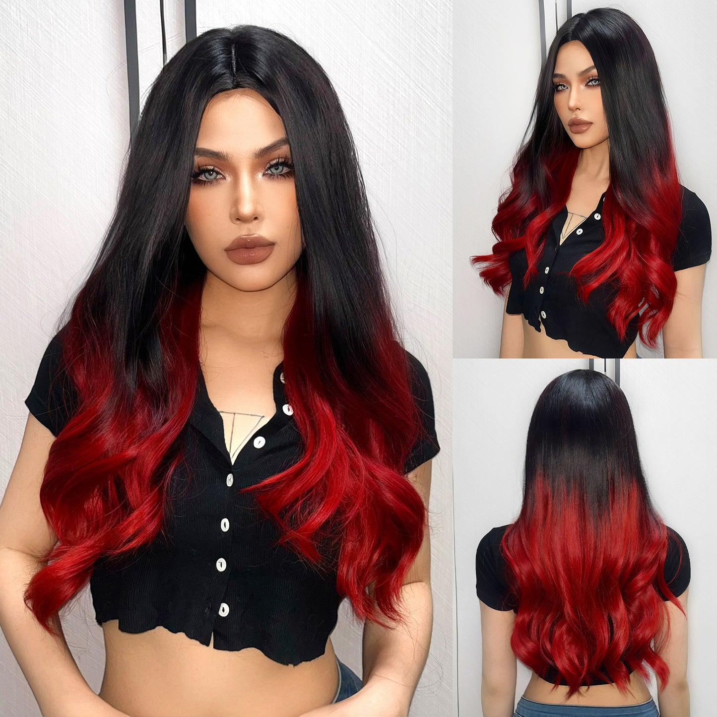 Curly Hair Fashionable Temperament Natural Female Full Wig Long Curls