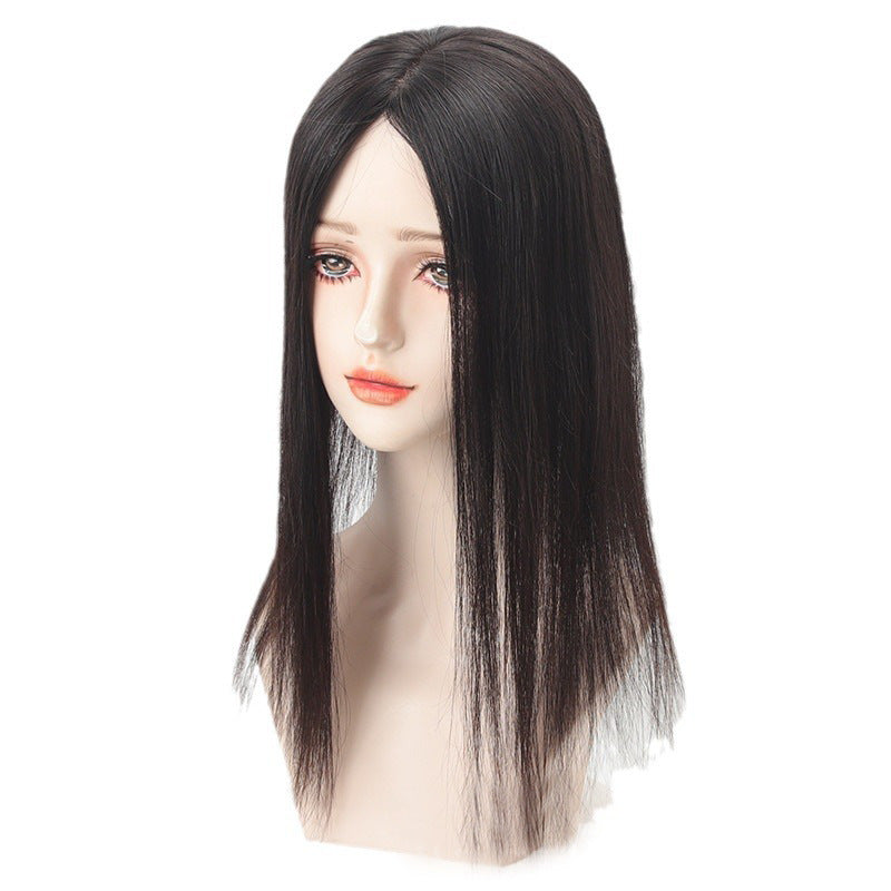 Needle Supplementing Piece Female Head Set All Additional Volume Fluffy Real Hair Wig
