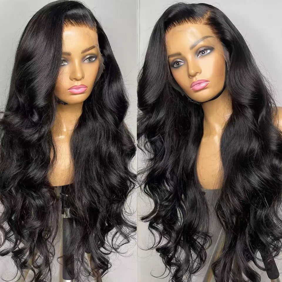 Women's Front Lace Curly Fiber Chemical Big Wig Long Curls