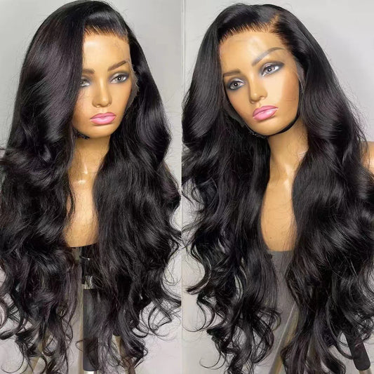 Women's Front Lace Curly Fiber Chemical Big Wig Long Curls