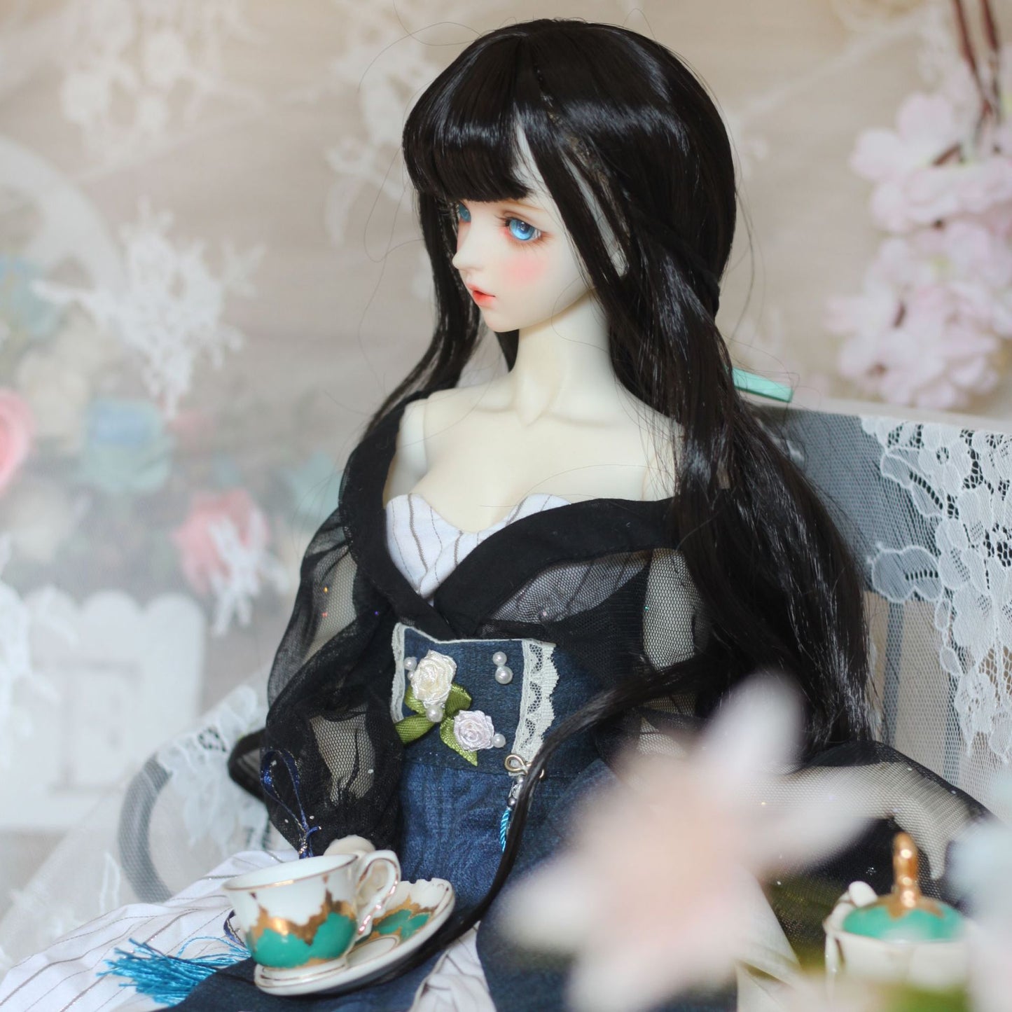 Bangs Long Curly Hair Daily Two-dimensional Ye Cos Wig
