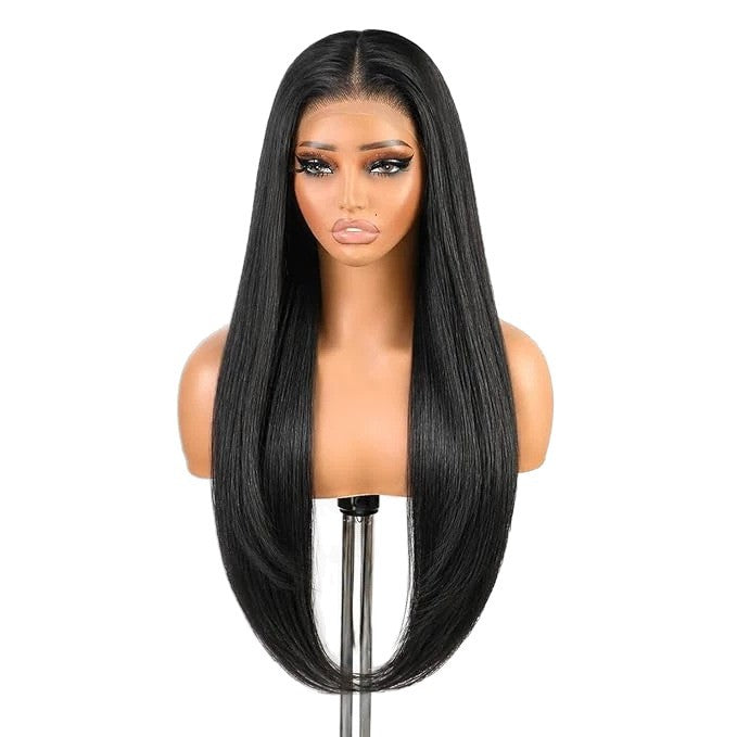 Full Top Chemical Fiber Hair Front Long Straight Wig