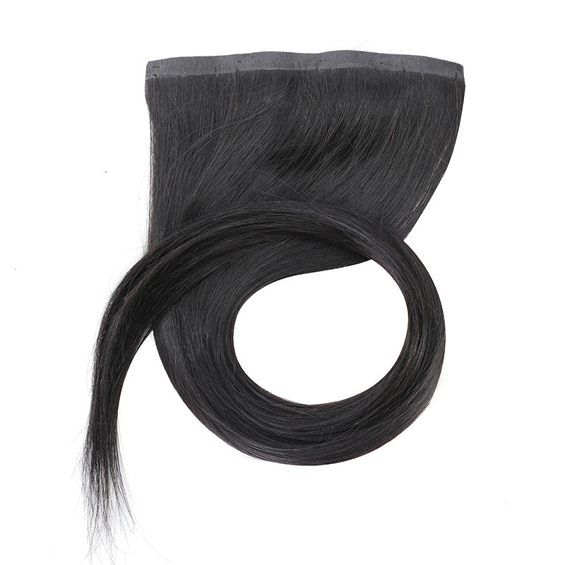 Card Four Black Set Long Straight Hair Extension Wig