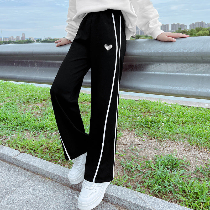 Fashionable Wide Leg Medium Large Western Style Casual Children's Pants