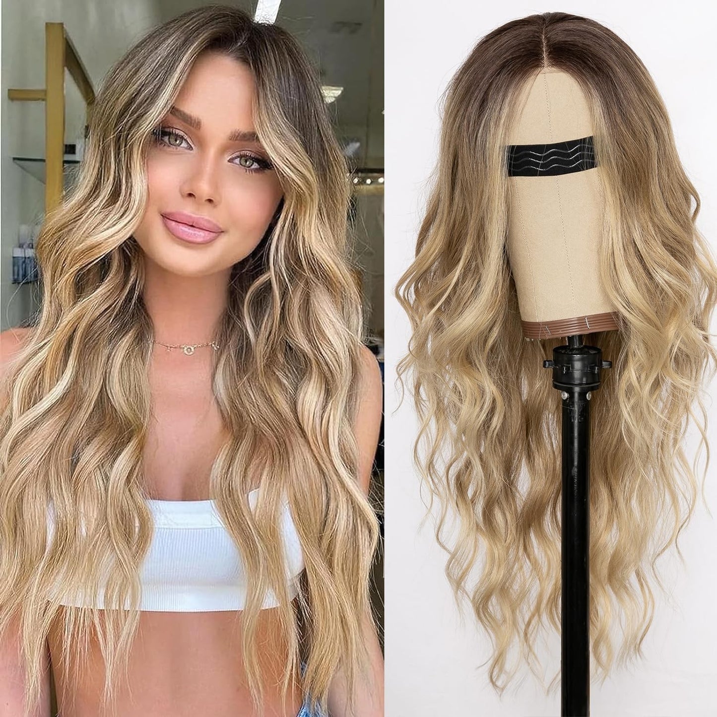 Lace Female Black Long Chemical Fiber Woven Wig Short Curly Hair