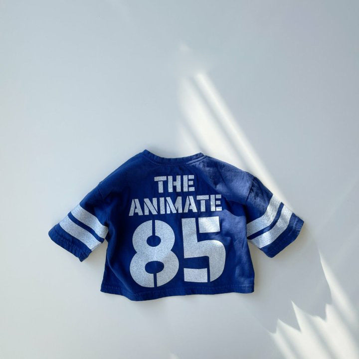 Children's Korean Style Summer Letters Numbers Printing Fashionable Boys Long Sleeve Children's T-shirt