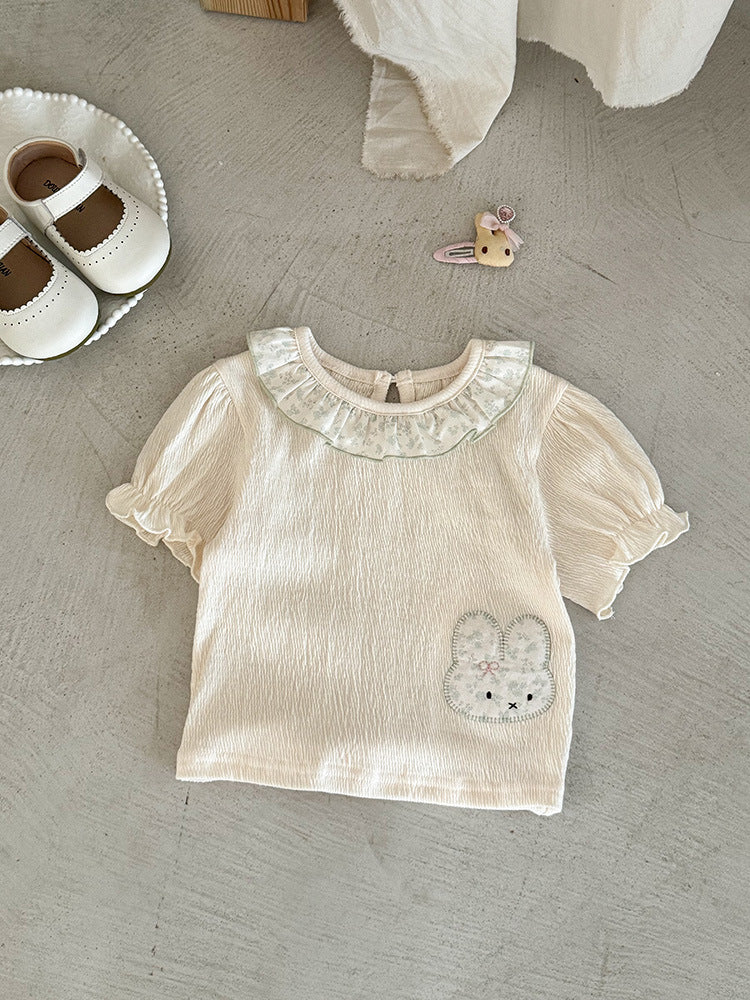 Thin Infant Cute Wild Top Bottoming Shirt Summer Clothing Class Children's T-shirt