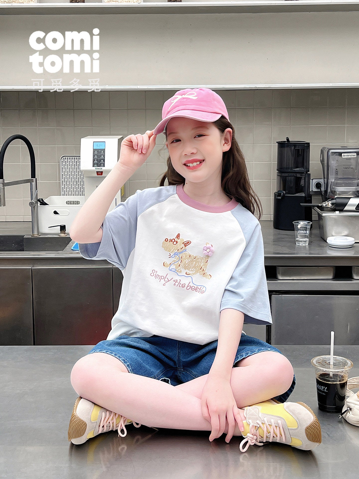 Children's Teens Short Sleeve Top Shirt Trendy Wear Loose Western Style Children's T-shirt