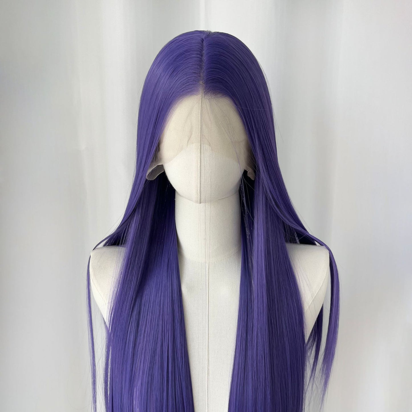 Hand Crochet Head Cover Embryo Crocheting Forehead Lace Free Long Straight Wig