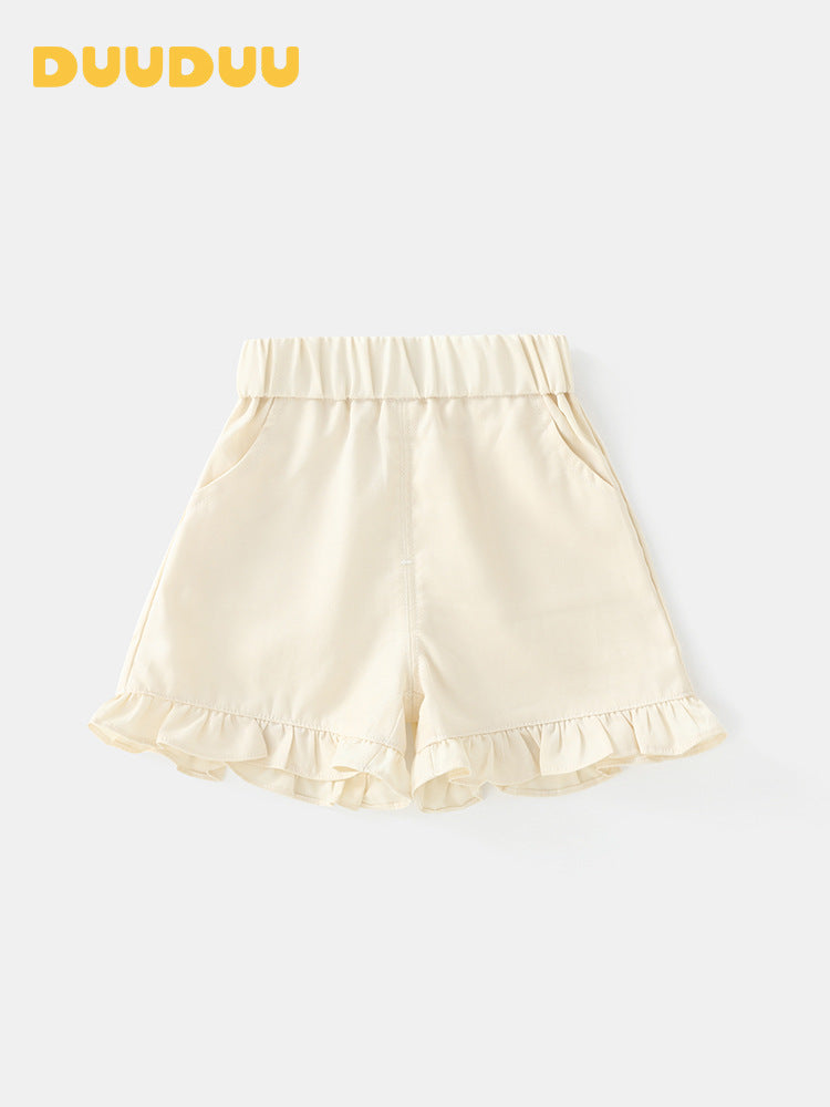 White Korean Style Class Casual Shorts Trousers Summer Children's Pants