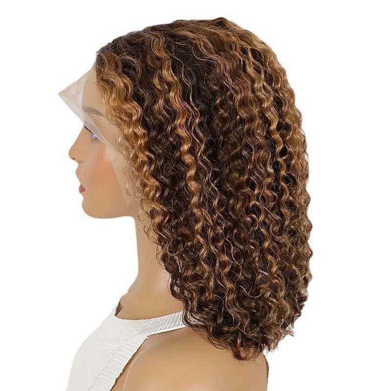 Front Lace Small Volume Female Fluffy Natural Wig Short Curly Hair