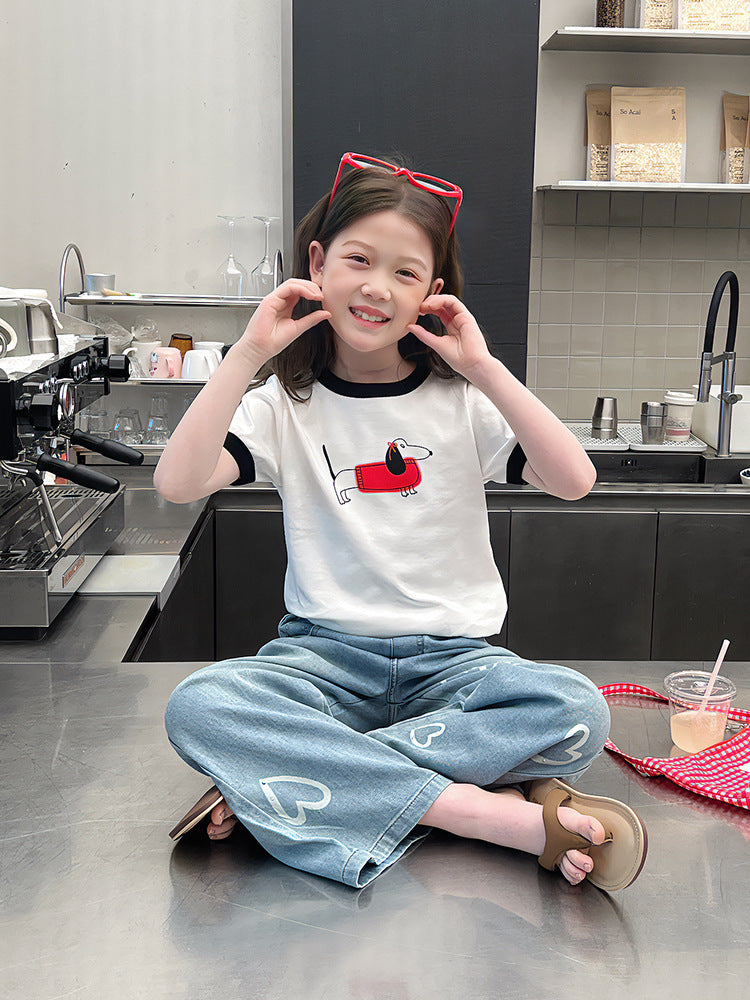 Children's Trendy Top Big Fried Street Raglan Children's T-shirt