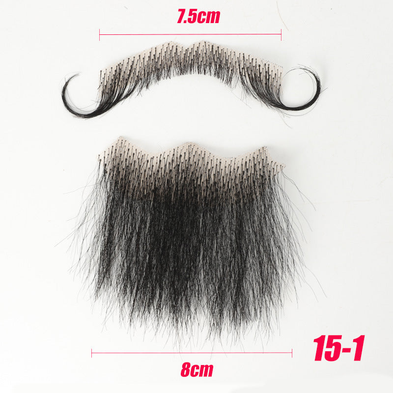 Men's Tin Beard Handlebar Mustache Invisible Realistic Other Wig