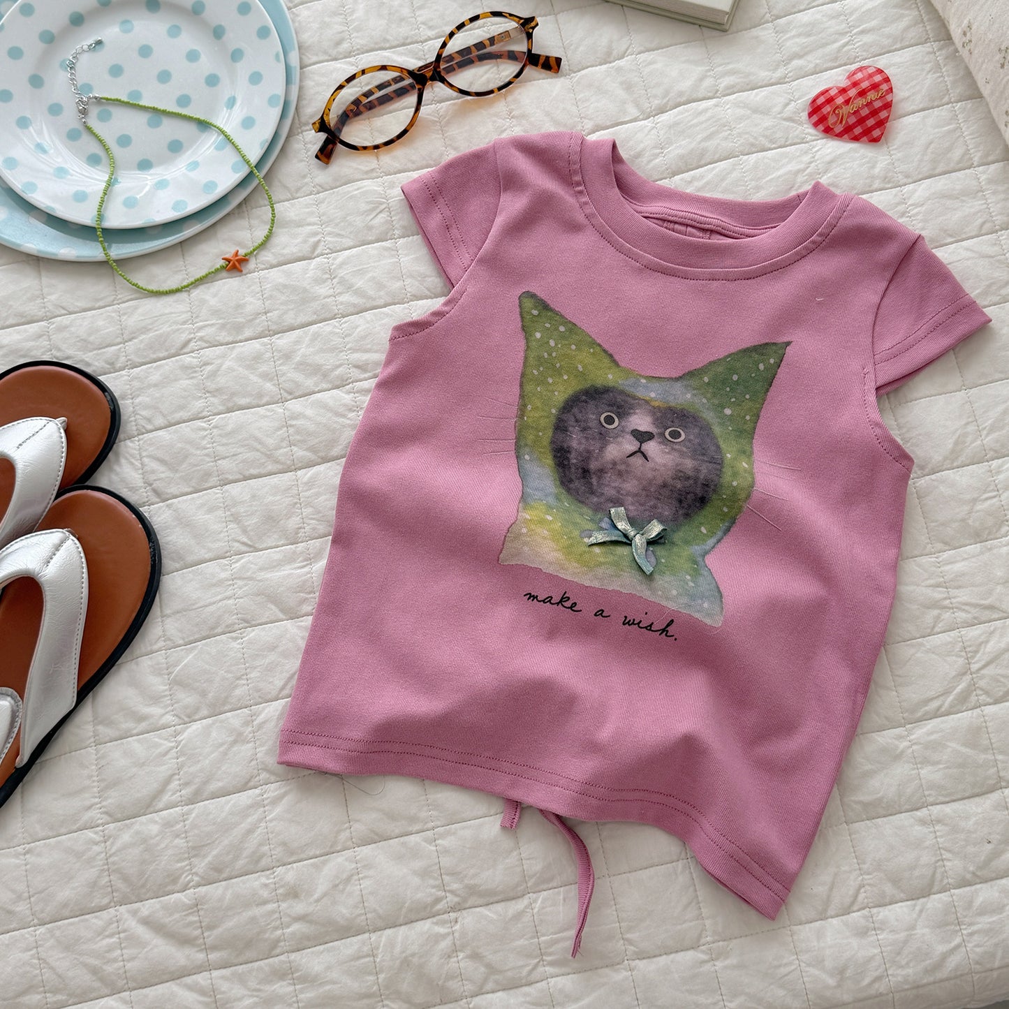 Children's Vest Korean High Elastic Cotton Drawstring Children's T-shirt