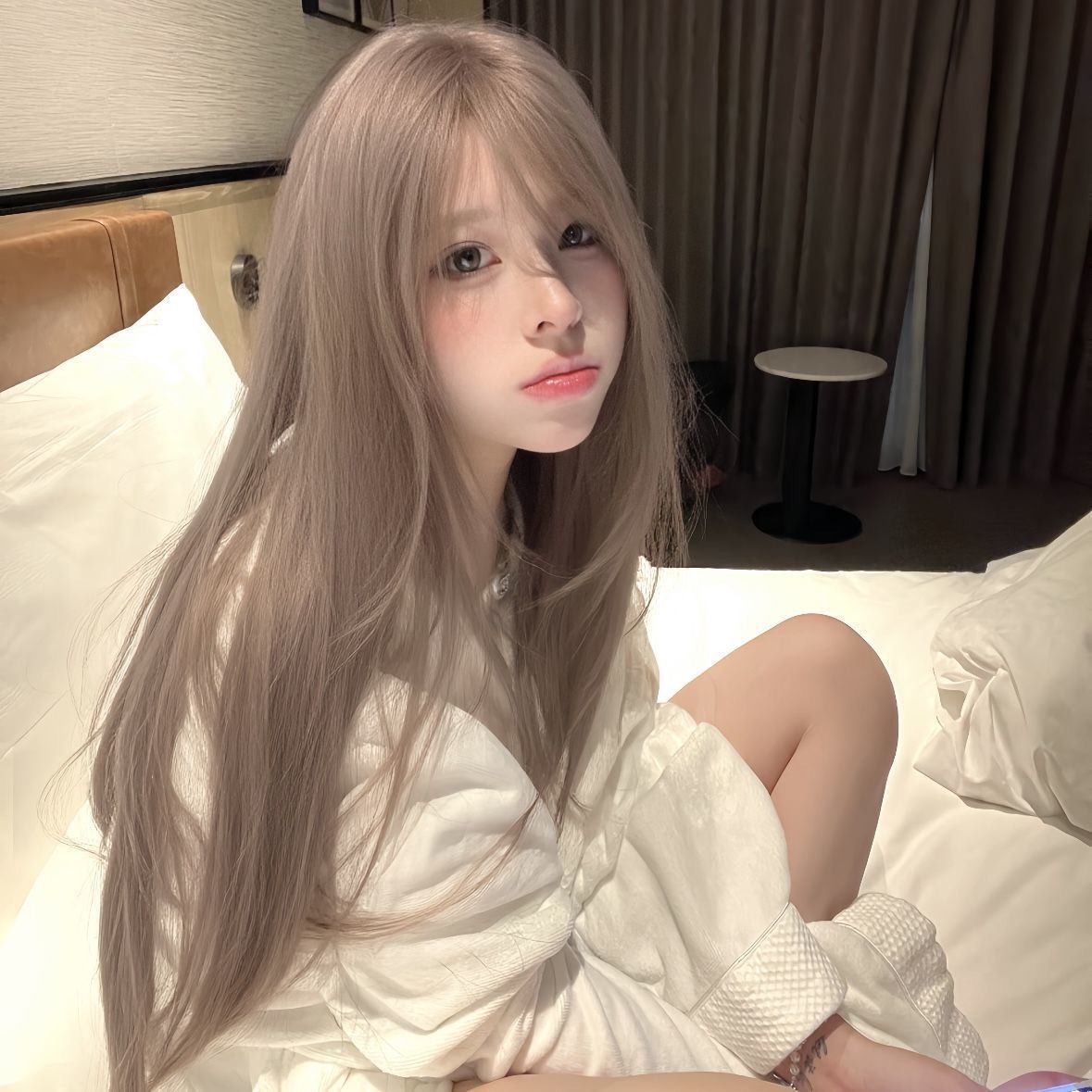 High Level Hair Daily Display White Long Straight Wig