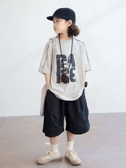 Boys Summer Wear Fashionable Thin Short Sleeve Boy Children's Suit