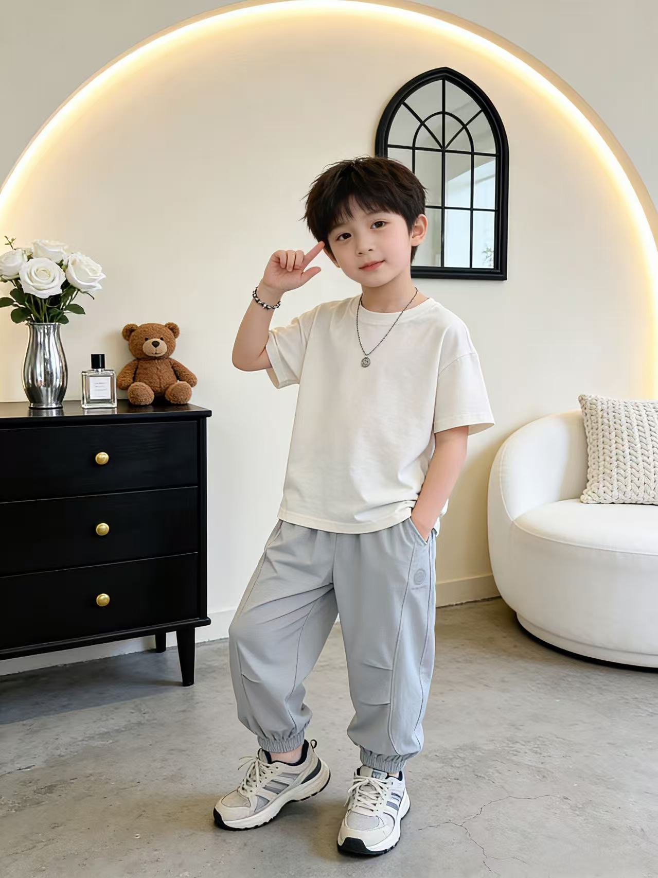 Small Yellow Duck Summer Leisure Outdoor Anti Mosquito Thin Cool Children's Pants