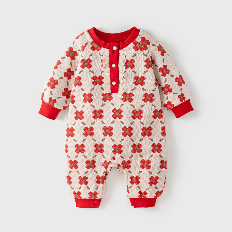 Spring Sweater Jumpsuit Knitted Going Out Clothes Born Fashionable Jumpsuit, Climbing Suit