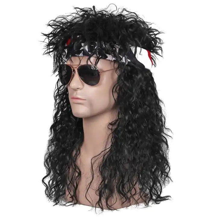 Hair Halloween Rock Music Party Headgear Men's Wig